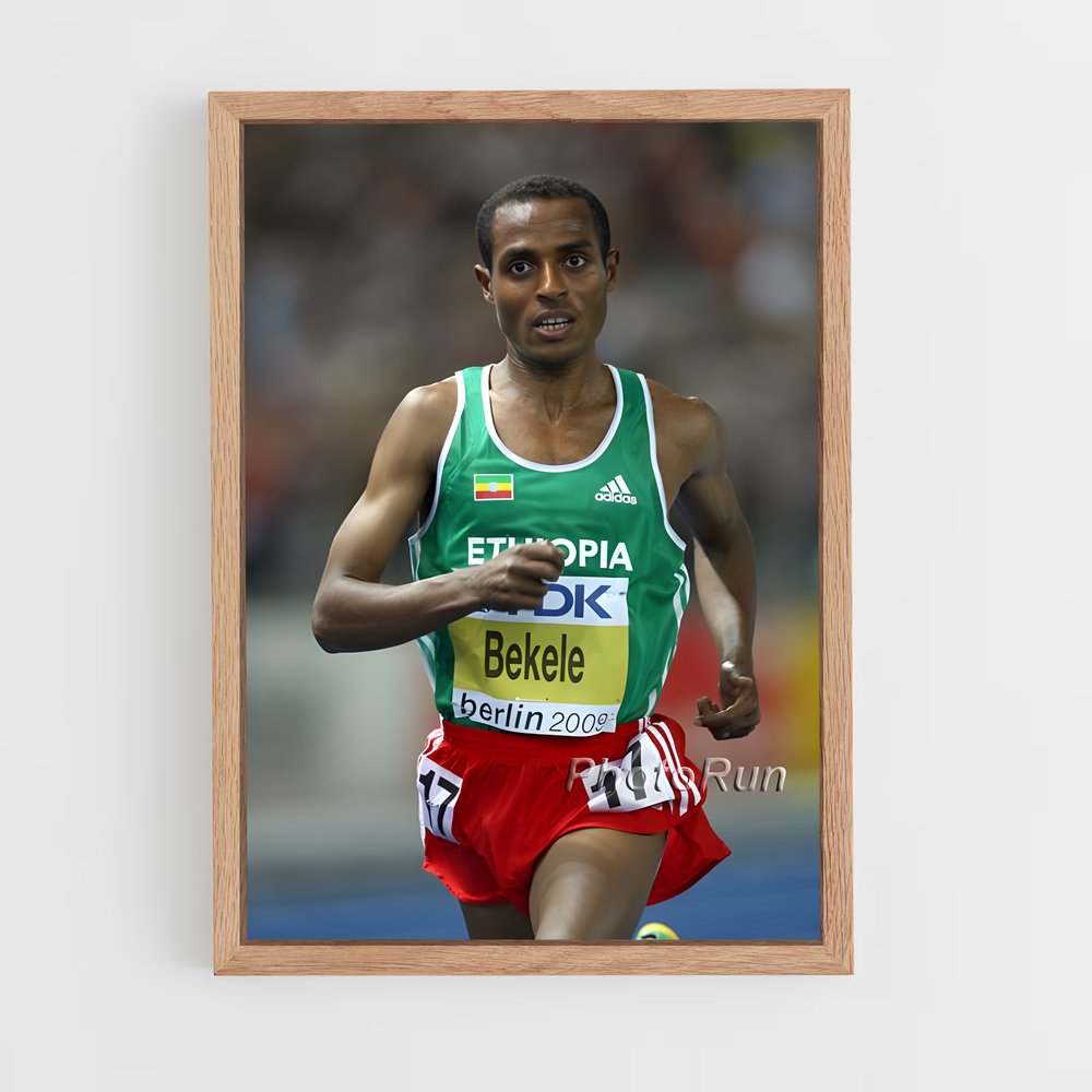 Poster Kenenisa en Pleine Course – affiche Athlétisme (vue 4)